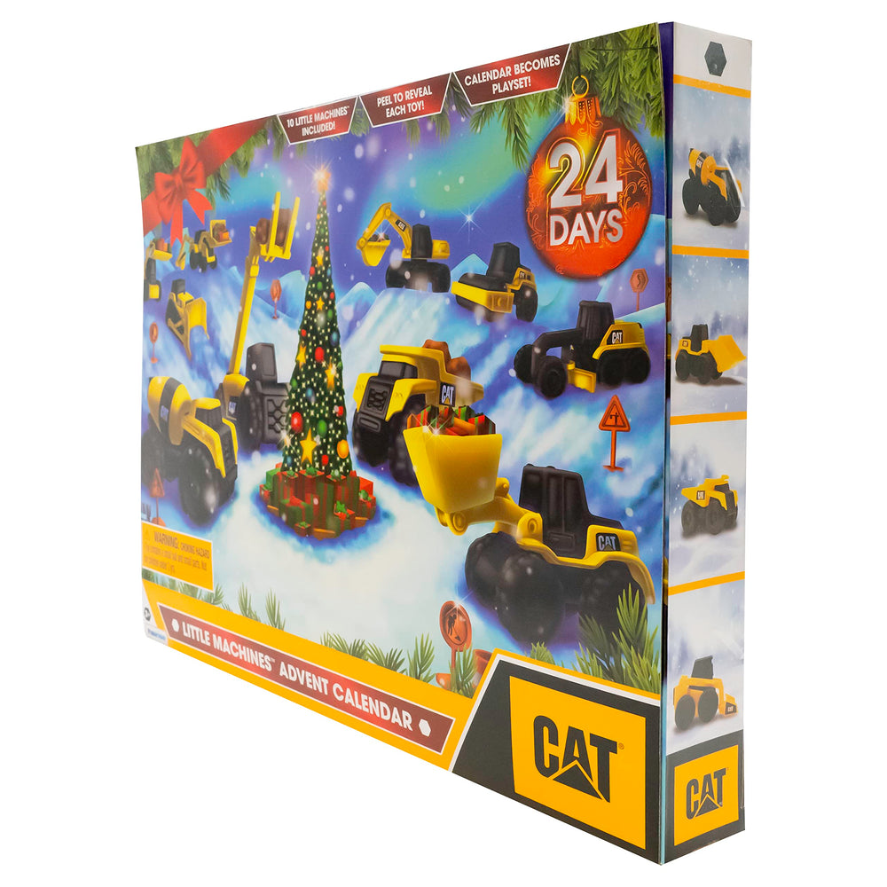 CAT Toys’ boulders, signs, barrel, fence, and cone add realistic building scenery.