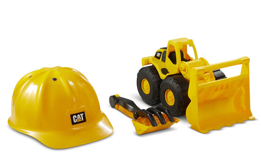CAT Front Loader Sand Set with 10-inch loader for durable outdoor play.