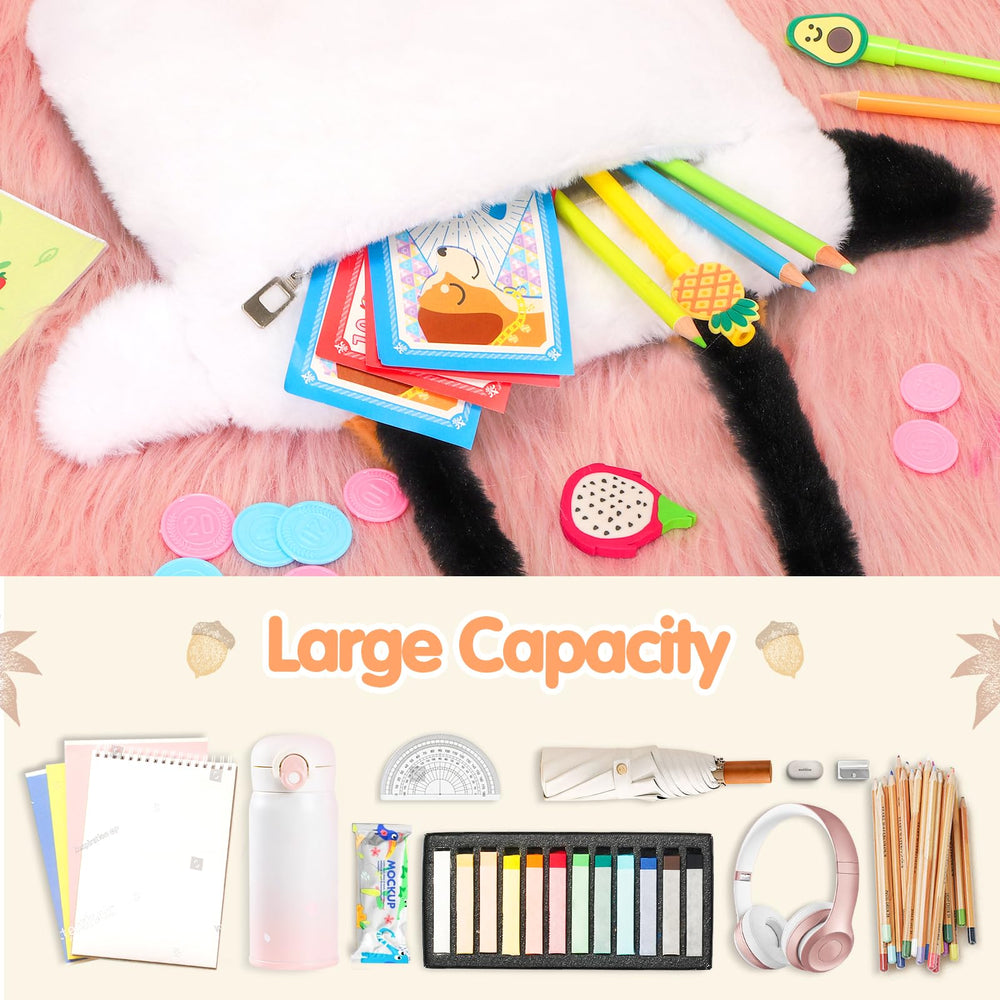CatchCute cow plush bag storage space fits snacks and small toys