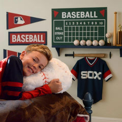 CatchStar baseball pillow hidden zipper eases machine washing and maintenance.