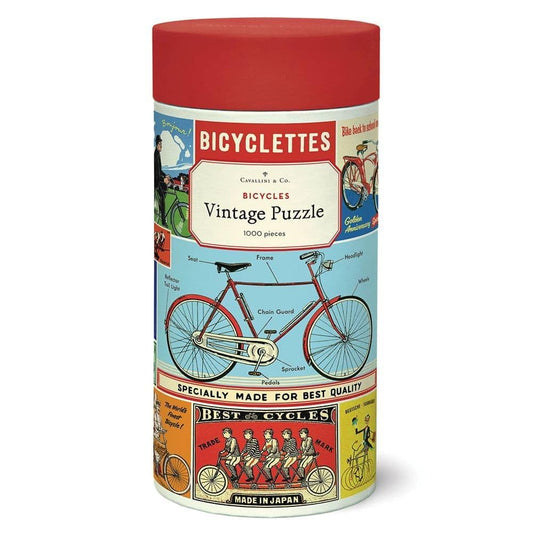 Cavallini & Co. 1000-piece bicycle puzzle for a cozy evening.