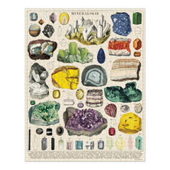 Cavallini & Co Mineralogie puzzle in tube with vintage imagery, great for gifting and relaxing evenings.