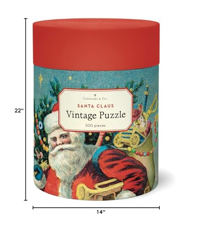 Packaging tube with hand sewn muslin bag from Cavallini & Co preserves the puzzle as a keepsake.