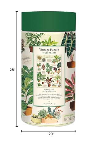 Cavallini Papers & Co. House Plants puzzle art showcases timeless botanical imagery ready for framing.