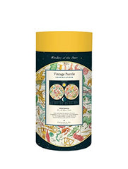 Constellations puzzle uses Cavallini archive imagery for a vintage feel.