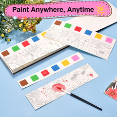 Cavnewt watercolor blocks with water mix demonstration emphasizes ease of use.