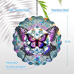 Cawalap garden decor butterfly wind spinner brightens yards and patios