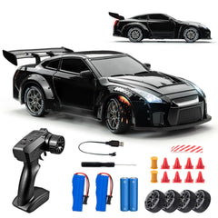 Cayrzeth RC drift car 1:24 scale with LED lighting for night display.