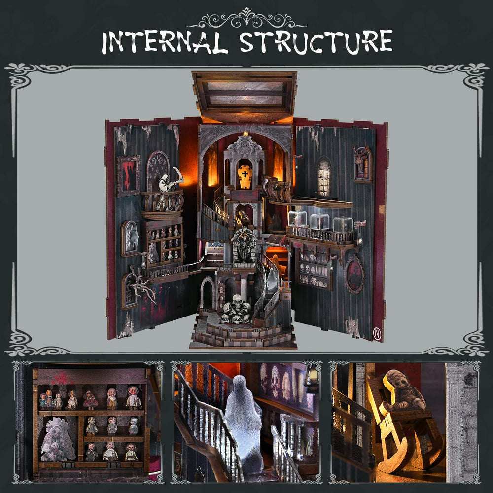 Decorative options for CCCDF Book Nook Kit Haunting Relics