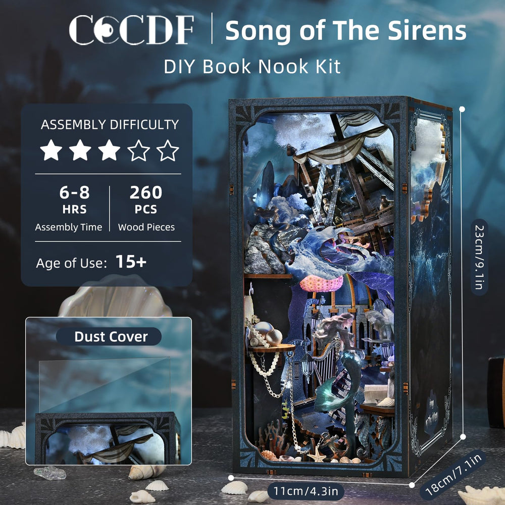 CCCDF Song of The Sirens kit stormy seascape with tactile wood textures