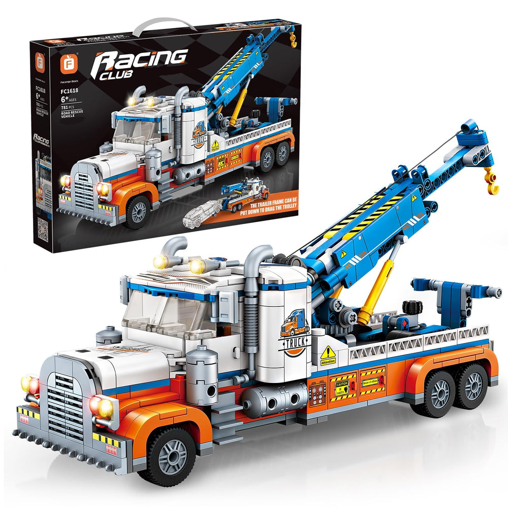 Cdymkf Tow Truck Building Set for kids, colorful blocks for creative play