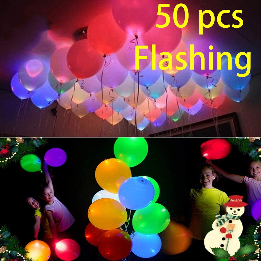 Colorful CEAGGDY LED balloons flashing in the dark for ambience