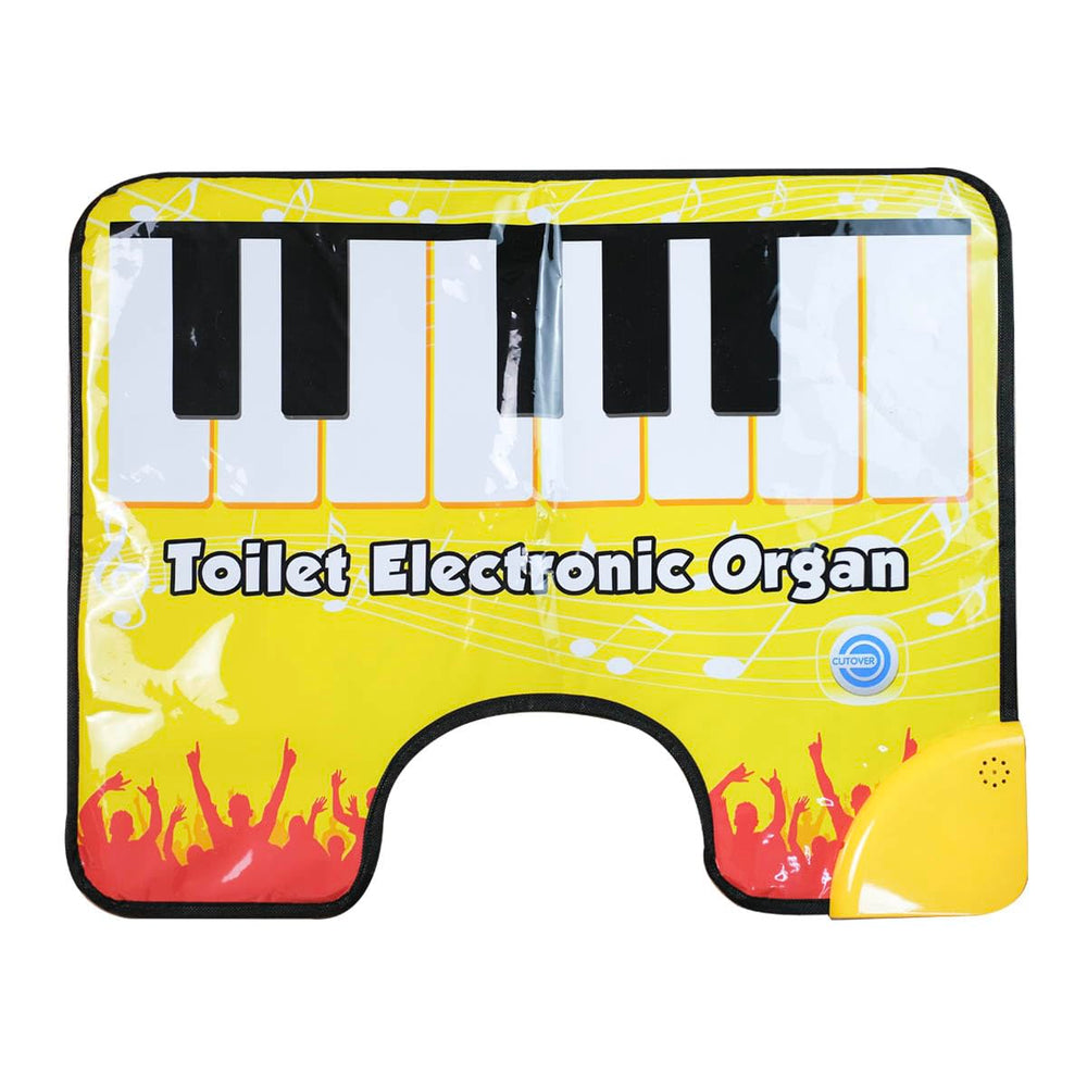 CEAJUSIOT Potty Piano floor mat on bathroom floor invites playful engagement.