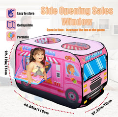 Cecailin Ice Cream Truck Tent spacious interior supports multiple kids