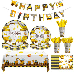 Cecnamt construction banner displaying Happy Birthday for festive party decor