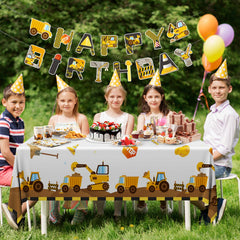 Cecnamt construction tablecloth 54x108 inches waterproof and tear-resistant