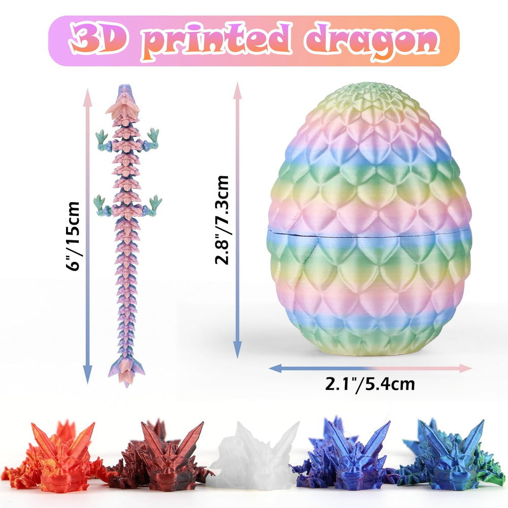 Cecoen crystal dragon figurine inside an egg for tactile imagination.