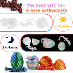 Cecoen dragon inside egg featuring a poseable crystal dragon for play.