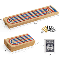 Ceebyfa cribbage board three-track colors support multi-player games.