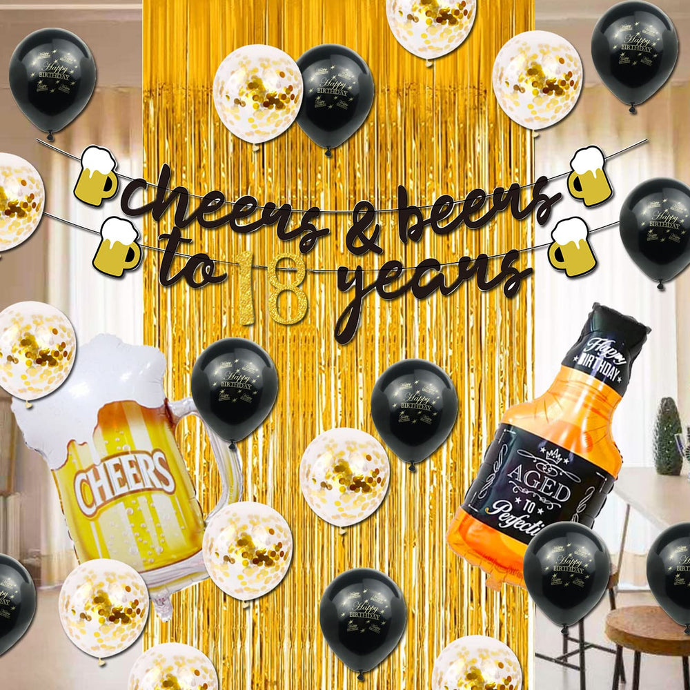 Cefanty black latex balloons provide bold contrast and festive accents.