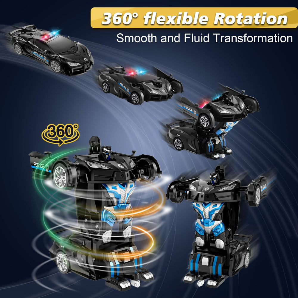 CEGOUFUN RC Transform Car 360-degree rotation for dynamic stunts.