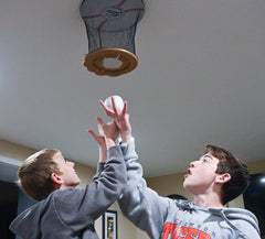 CEILING SPORT Ceiling Strike mitt closeup showcases child friendly hand gripping.