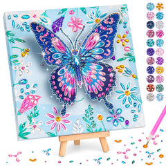 Celecstan diamond art kit for kids with butterfly canvas boosts creativity on wood