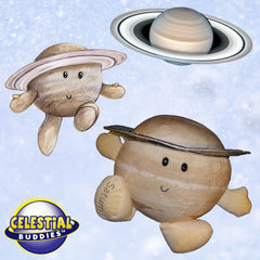 Gift-ready Celestial Buddies Saturn Buddy for science-loving kids.