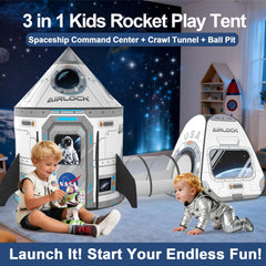Celontry rocket play tent interior shows mesh window for daytime and night play