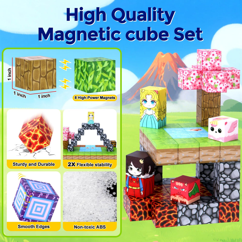 CenXRui blocks feature eight magnets per cube for secure connections