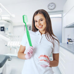 Ceonam oversized toothbrush prop green perfect for themed events.