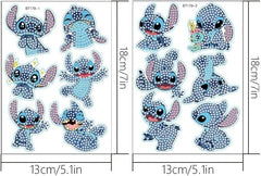 cerfioo Stitch diamond art sticker design ideal for decorating books and cups