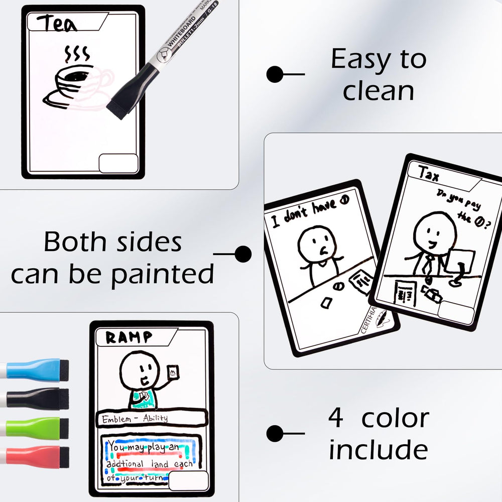 Certihiamken clear card sleeves protect tokens and designs during play