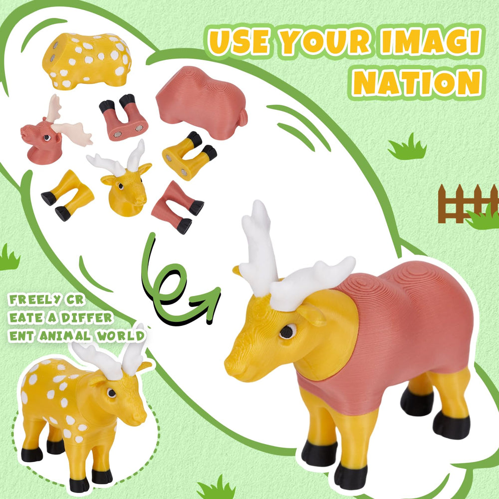 Cessfle cow magnet piece offers secure snaps for stable pretend play.