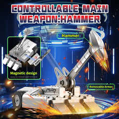 Cetuai RC battle robot hammer action highlight for dramatic hits.