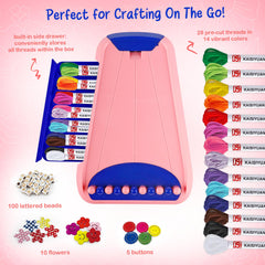 CEUCAL bracelet making kit colored threads offer vibrant options for designs.