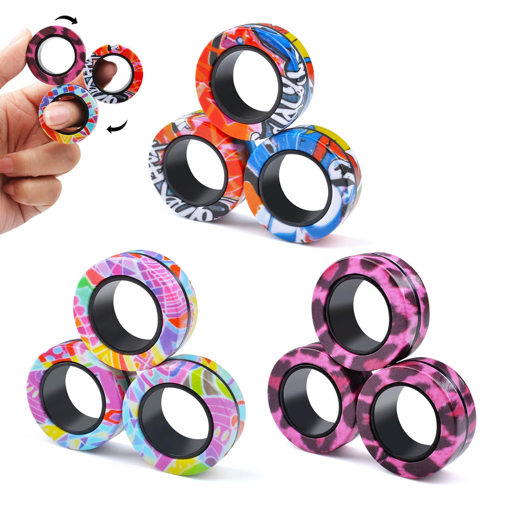 Cevioce 9pcs magnetic rings on hand for focused, discreet focus sessions.