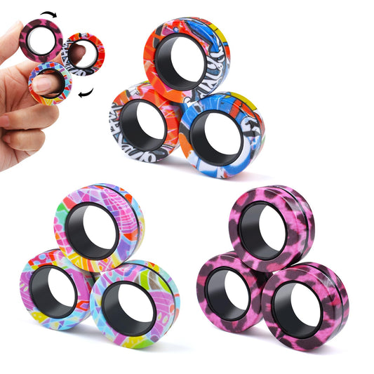 Cevioce 9pcs magnetic rings on hand for focused, discreet focus sessions.