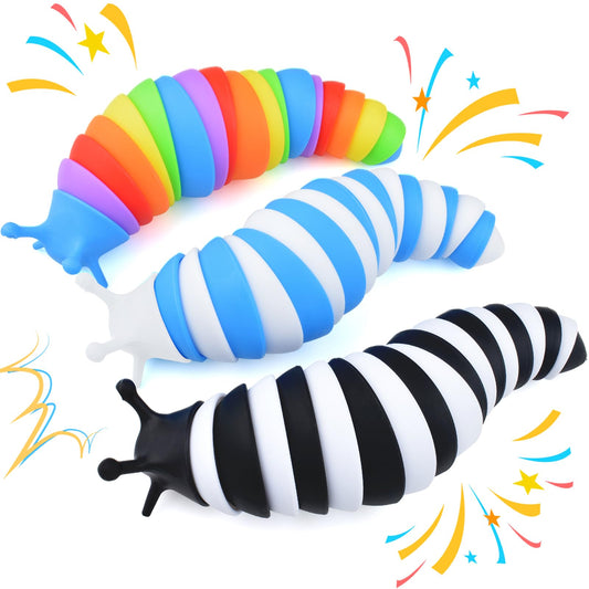 Cevioce fidget slug toy close-up showing a soft tactile grip for stress relief.