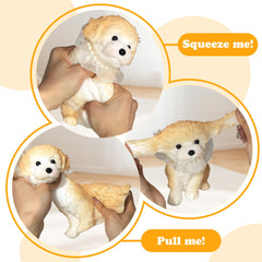 Cevly Taba Squishy Dog yellow cute teddy-deco as a decorative stress-relief accent