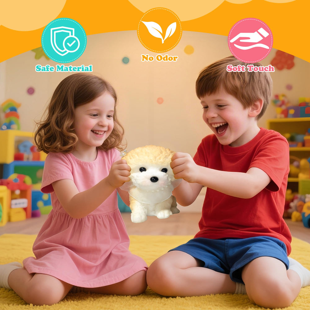 Cevly Taba Squishy Dog yellow in hand for relaxation and focus