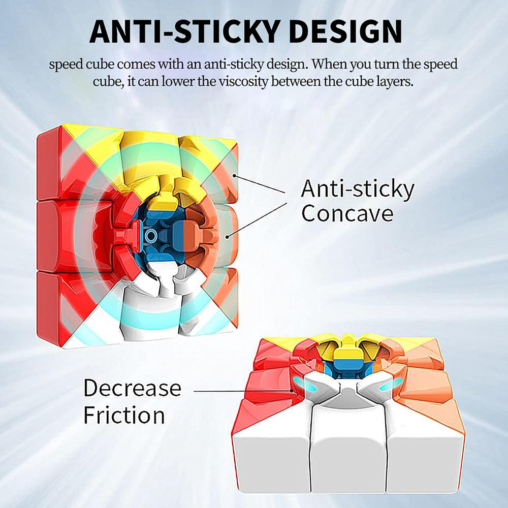 CFMOUR Moyu Meilong 3x3 speed cube with cross shaft design for effortless turning.