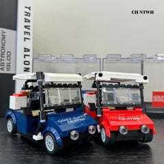 CH NTWH Golf Cart blue desk scene on a shelf