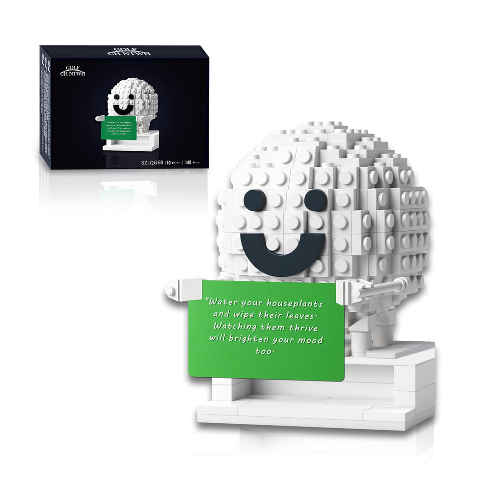 CH NTWH Golf Energy Ball Toy Building Set on display base for desk inspiration.