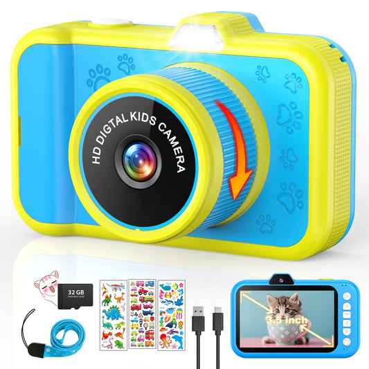 CHAKEYAKE Kids Camera with rotating zoom lens enables detailed photos