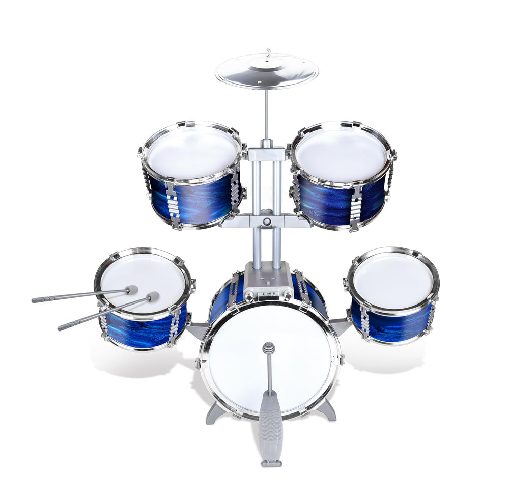 CHADRIGIVS kids drum set blue complete kit for playtime