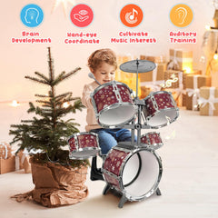 CHADRIGIVS kids drum set center drum 2 enables dynamic rhythms for kids.