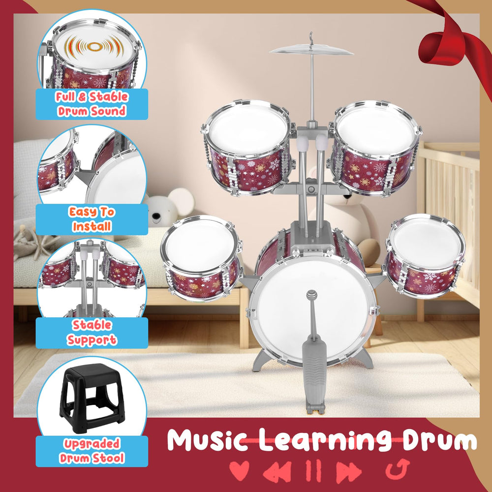 CHADRIGIVS kids drum set snare drum 1 for crisp, responsive beats.