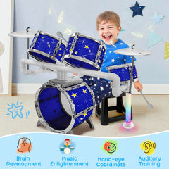 CHADRIGIVS light-up drum kit blue lights encourage rhythm exploration.