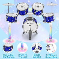 CHADRIGIVS two medium drums promote hand-eye coordination skills.